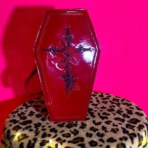 Red coffin purse